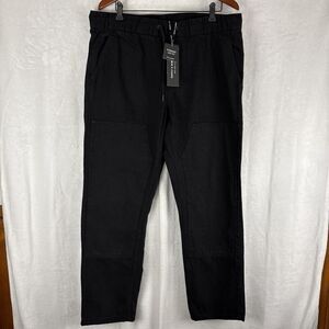Supply & Demand Straight Leg Double Knee Black Denim Pants Size XL (38x31) NWT